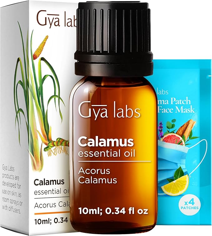 100% Pure Calamus Essential Oil - 0.34 Fl Oz - Calamus Oil for Hair, Skin, Diffuser, Aromatherapy & DIY Candle Making Scent
