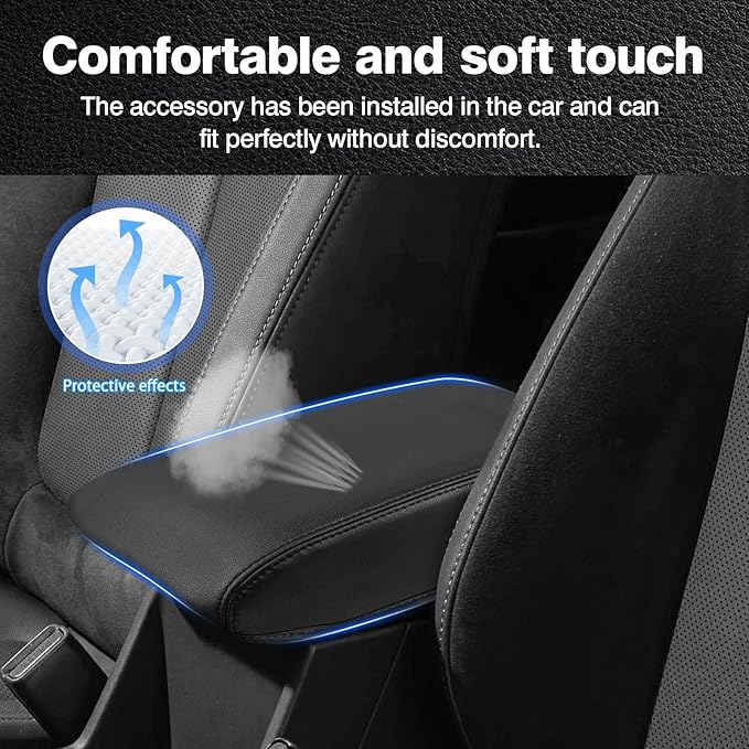 Autorder Center Console Cover for 2025 2026 Forester Accessories Armrest Cover Anti-Scratch Middle Console Pad Leather Armrest Protector