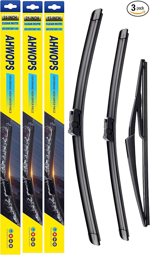3 Wiper Front and Rear Wiper Blades for Jeep Renegade 2015-2023, OE Original Style (22″/20″ Front/11″ Rear) For My Car