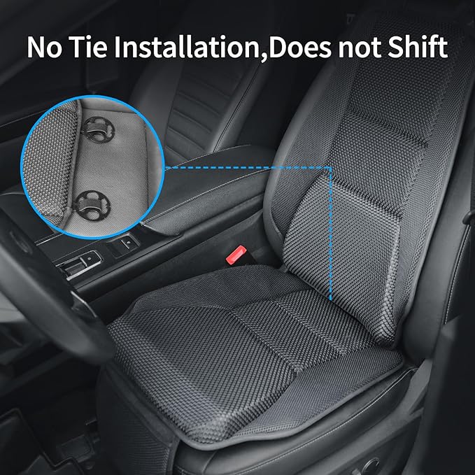 Car Seat Cushion for Car Seat Driver - Comfortable Memory Foam Car Seat Pad for Butt Pain & Back Pain Relief - Universal for Most Seats in Cars, SUVs, Trucks, Etc.