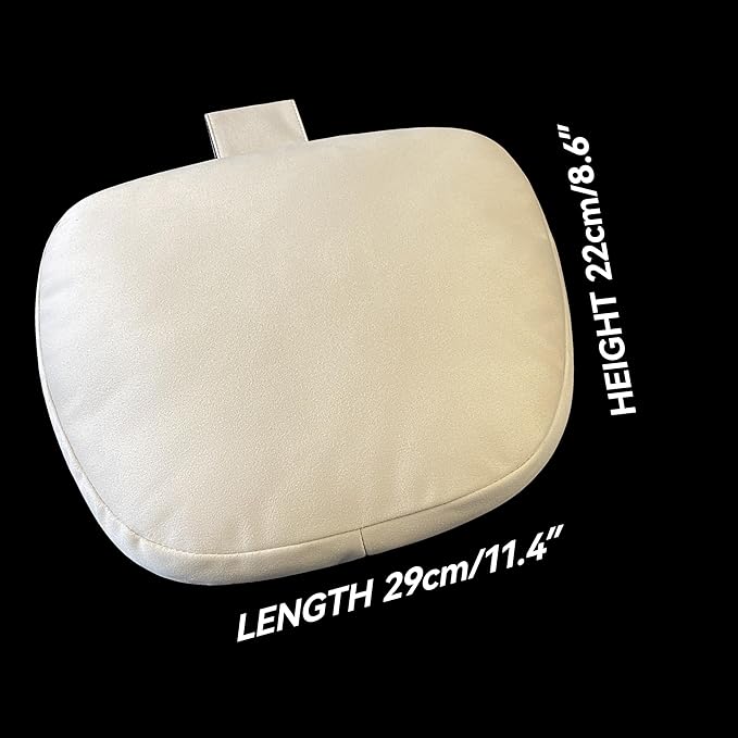 2Ps car headrest Pillow, car Neck Pillow for Driving, 11.8x7.5 inches Head Rest Pillow for car,Fits Most car Models, Suede Fabric with Polyester Fiber Filling(Beige)