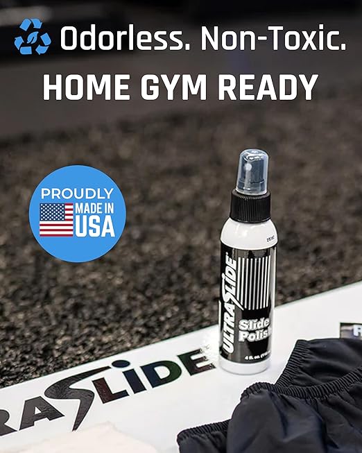 Silicone Lubricant Spray - 4oz Slide Board Polish - Friction-Reducing Lubricant for Slide Boards for Exercise, Hockey Tiles & Shooting Pads - Odorless, Multi-Purpose Surface Care