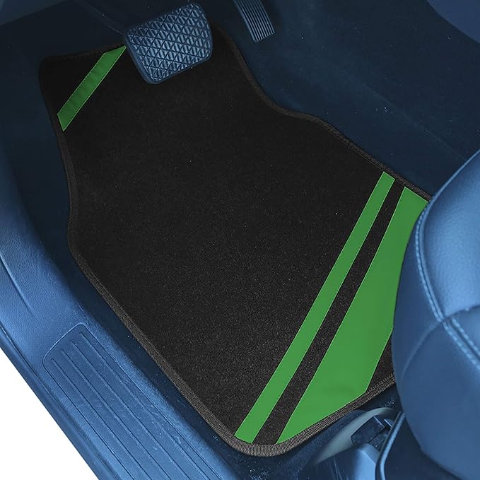 FH Group Car Floor Mats - Carpet Floor Mats for Cars, Universal Fit Automotive Floor Mats, All Purpose Car Floor Mats, Carpet Protector Mat for Most Sedan, SUV, Truck Floor Mats Green