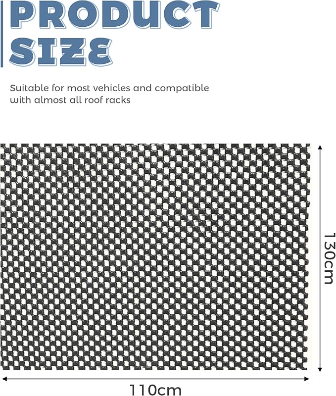 51"x43" Roof Rack Pads,Car Accessories Roof Non-Slip Rug Pad,Car Trunk Anti-Slip Mat,Universal Non-Slip Rooftop Cargo Bag Protective Mat,Suitable for Most Cars,SUV,Pickup or Trucks