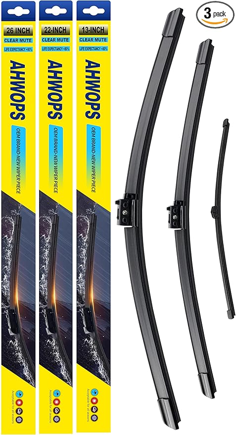 3 Wiper Front and Rear Wiper Blades for 2020-2023 Mercedes-Benz GLE580 GLE350 GLE450, OE Original Style (26″/22″ Front/13″ Rear) For My Car