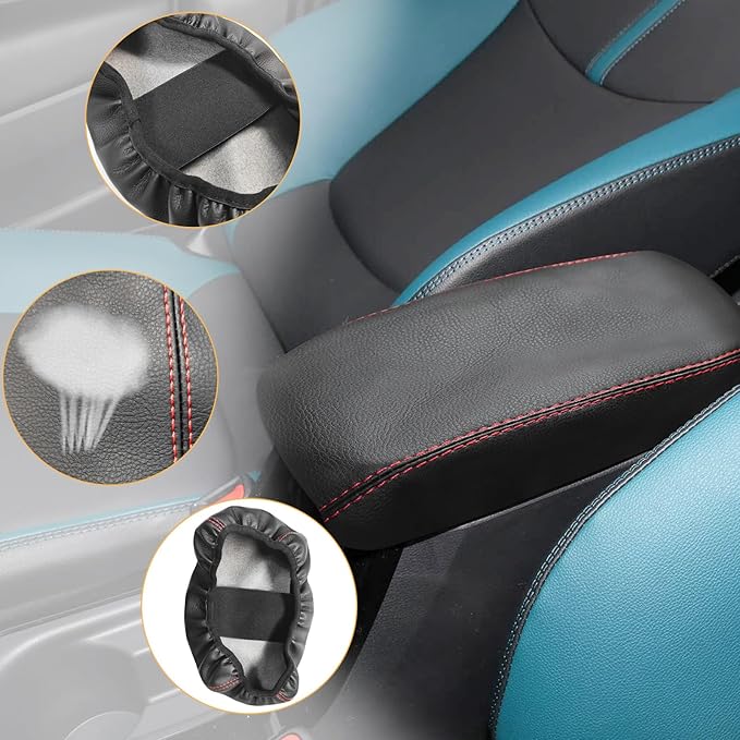 Compatible with Center Console Armrest Cover for Toyota Corolla Cross 2022-2025 Leather Arm Rest Storage Box Lids Cushion Protector Pad