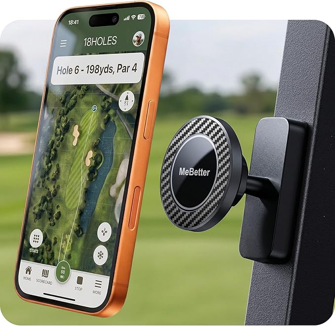 [Military-Grade &28 Powerful Magnets Magnetic Golf Cart Phone Holder for All Phones, 360°Rotation, Golf Cart Accessory for EZGO, Club Car, Yamaha, Best Gift for Men Golfe,Dad Father,Husband