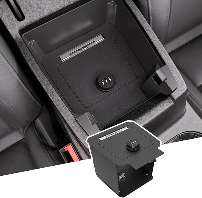 SZYANG Center Console Safe Organizer Compatible with 2023-2026 Chevy Colorado GMC Canyon Lock Box Console Safe Vault Replacement for 2023-2026 Chevy Colorado Accessories