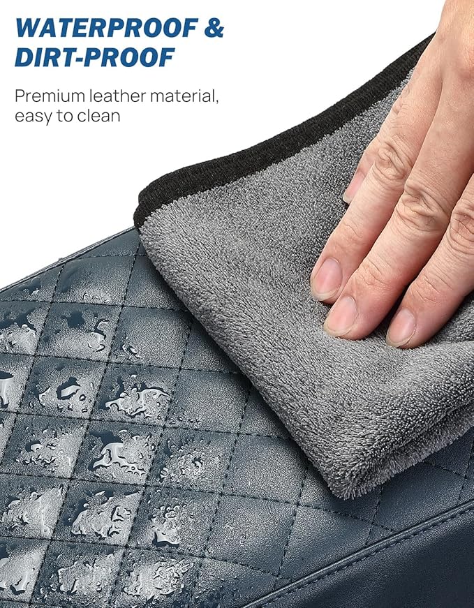 JOYTUTUS Center Console Cover Compatible with Ford Maverick 2022-2025 2026 Leather Armrest Cover Center Console Cushion Maverick Accessories, Dark Blue
