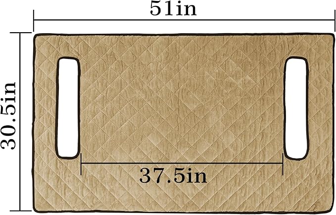 YOKYHOM Golf Cart Seat Covers for 2 & 4 Passenger Carts, Thick Short Plush with Non-Slip Backing, Ultra Soft Seat Towel Blanket, Fits EZGO, Club Car, Yamaha, 51"x30.5", Brown