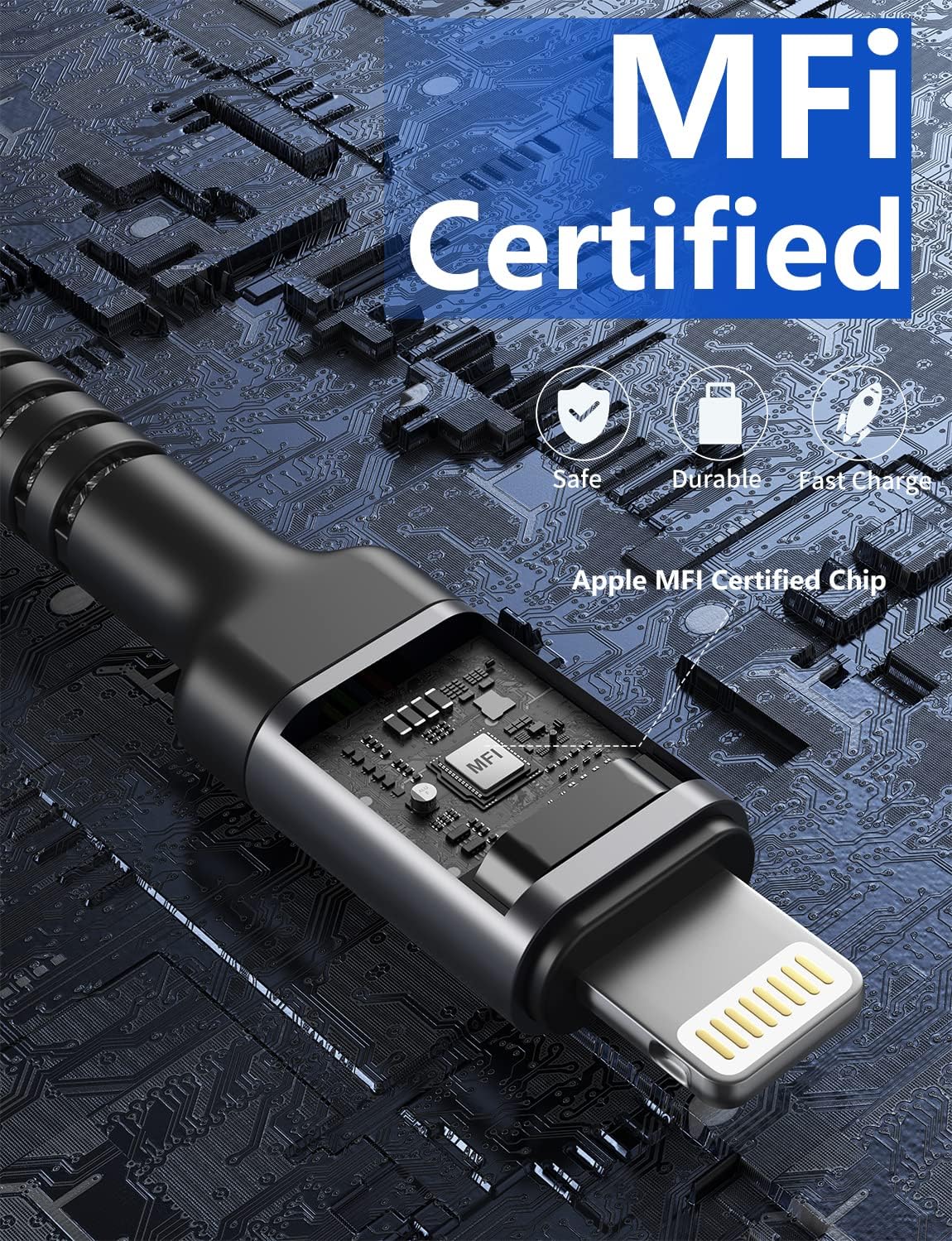 Short iPhone Charger Cable 1FT 2Pack Apple MFi Certified USB Lightning Cable, iPhone Charging Cord Nylon Braided Charger Cable Compatible with iPhone 14 13 12 11 Pro Max XS XR X 8 7 6 Plus 5 iPad