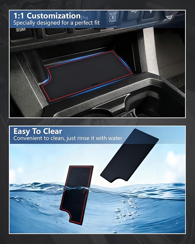 Wireless Charger Insert Protective Pad for 2016-2023 Toyota Tacoma Accessories, Non-Slip & Anti-Dust & Prevent Overheating Center Console Cover Protector for Tacoma Interior Accessories