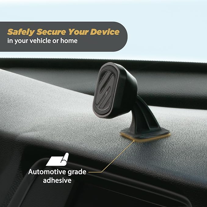 Scosche MMDSD-RP MagicMount™ Select Mini Magnetic Car Phone Holder - Strong Magnet Mount for iPhone and Android - Secure Magnetic Cell Phone Mount for Car Dash - Universal 360° Mobile Cellphone Holder