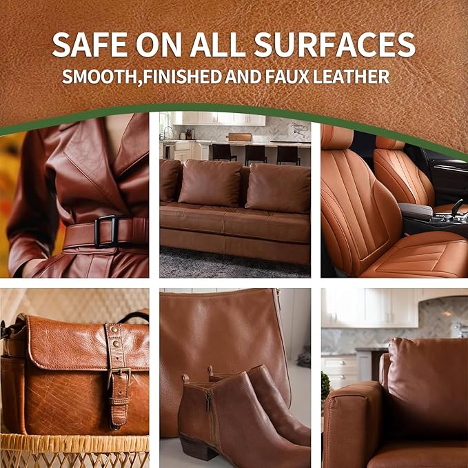 Ultimate 2-in-1 Leather Cleaner & Conditioner for suitable for all leather products, including cars, furniture, shoes, handbags and horse gear. Non-toxic, (450ML*2 pack)