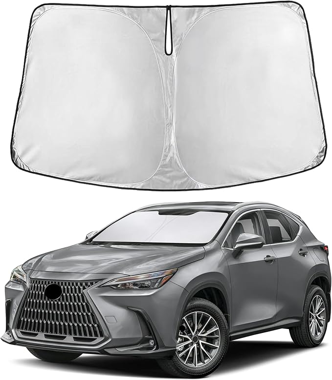 EcoNour Windshield Sunshade Compatible for Lexus NX 2022-2024 2025 2026, Sun Visor for Front Windshield & Window Sun Shade Cover, UV Heat Blocker & Protector, Car Accessories