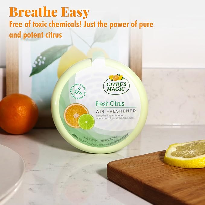 Citrus Magic 2-Pack Solid Air Freshener, 8-Ounce, Citrus