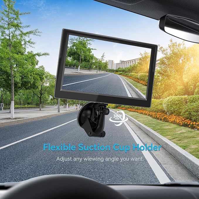 Backup Camera with 5-Inch Monitor Easy Install: Plug-Play DIY Guide Lines Clear Night Vision HD 1080P Rear View Camera with Monitor Kit IP69 Waterproof Night Vision with On/Off Switch for Cars/SUVs