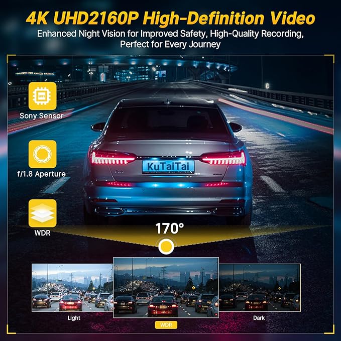 4K Dash Cam fit for Honda CR-V 2023 2024 2025 2026 Sport Touring EX EX-L Hybrid (Gen6), UHD 2016P, OEM Look, In-dash WiFi & APP, Loop Recording, G-Sensor, 24H Parking Monitor, 128GB Card-Grey