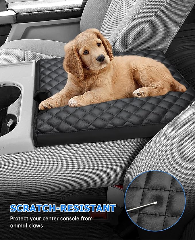 INTGET Car Center Console Armrest Cover for 2025 Ford F150 Accessories 2015-2023 2024/for F250 F350 F450 F550 2017-2024 40/20/40 Jump Seat Console Lid Seat Cover (Cushion, 2015-2026 Jump Seat)