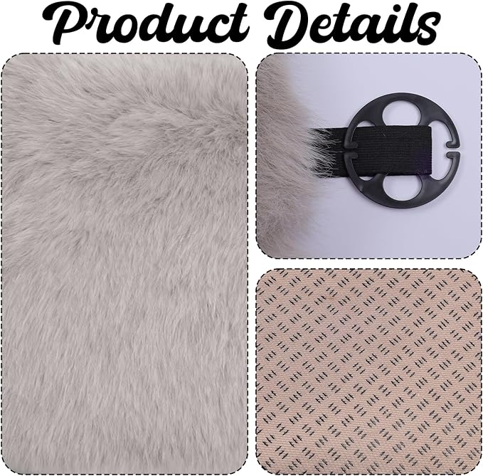 18 Inch Car Seat Plush Cushion Seat Non-Slip Protector Pad for Auto Interior Accessories Office Chair