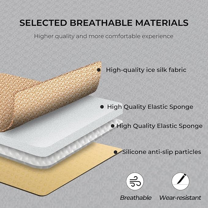2pcs All-Season Car Seat Covers Khaki - Breathable Car Seat Protectors with Anti Slip Bottom - Durable Auto Seat Cushions Universal Fit for Vehicles Cars SUV Trucks Front Seats
