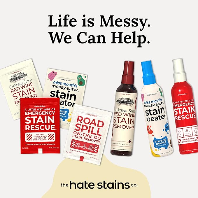 Chateau Spill Wine Stain Remover Spray - Laundry Stain Remover Spray - EPA Safer Choice Certified Carpet Cleaner - 4 Fl Oz (Pack of 2)