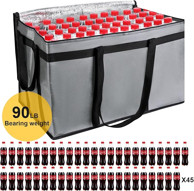 musbus Premium Insulated Food Delivery Bag XXL - 23x14x15 inches Waterproof Catering Supply Bag for Hot Food Delivery - Premium Food Warmer Bag for Uber Eats and Doordash Food Delivery