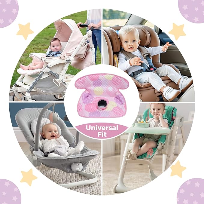 Piddle Pad Car Seat, Waterproof Car Seat Protector for Potty Training, Travel-Friendly Baby Toddler Carseat Cover, Machine Washable Liner for Spills, Potty Accidents (Pink, 2PC)
