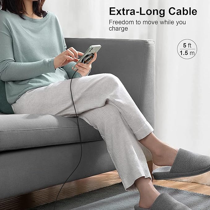 Samsung Magnetic Charger Wireless Pad for Samsung Galaxy S25 Edge/S25 Ultra/S24 FE/S23/S22/S21/S20/S10,15W MagSafe Charger Fast Charging for iPhone 16e/16 Pro Max/16 Pro/16/15/14/13/12/Pixel 10 Pro XL