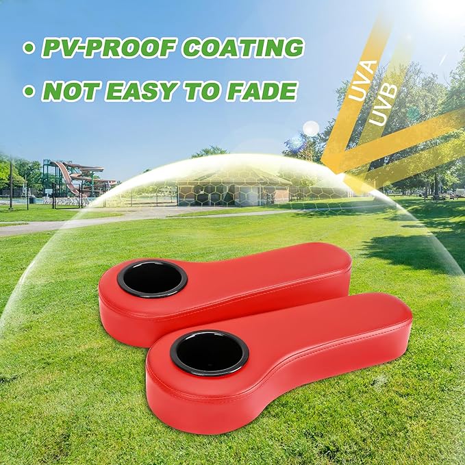10L0L Golf Cart Rear Seat Kit Arm Rest Set with Cup Holder for Yamaha EZGO Club Car Golf Cart UV-Proof Coating Long Lasting, No Drilling Kits Include