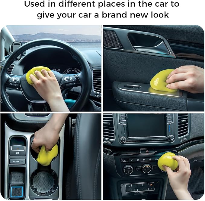Car Cleaning Gel Reusable 5pack - Dust Cleaning Putty Keyboard Slime for Car Interior Air Vent Cleaner Gel, Auto Cleanings Gadgets Accessories,Christmas stocking stuffers for Men Women,560gg