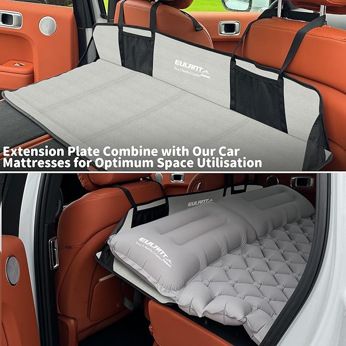 Portable Air Mattresses for Sleeping,Car Rear Seat Mattress Extension Plate,Folding Car Bed Mattress,Increase Travel Trunk Space & Car Bed Camping Space for Car/SUV/Model Y/3-Camping Essential ﻿