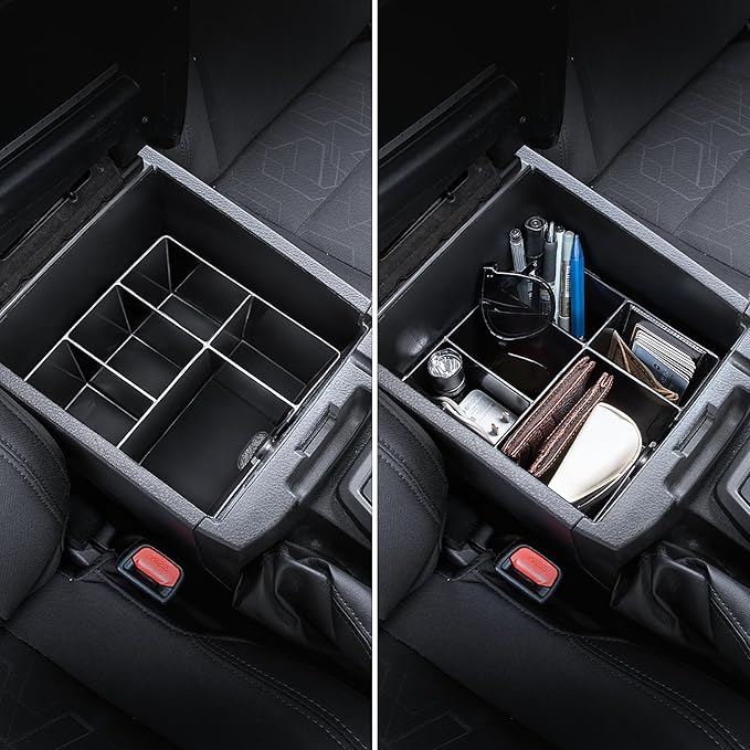 Carlimeki Center Console Organizer (3-piece set) for Tacoma 2016-2023 - for Tacoma Accessories