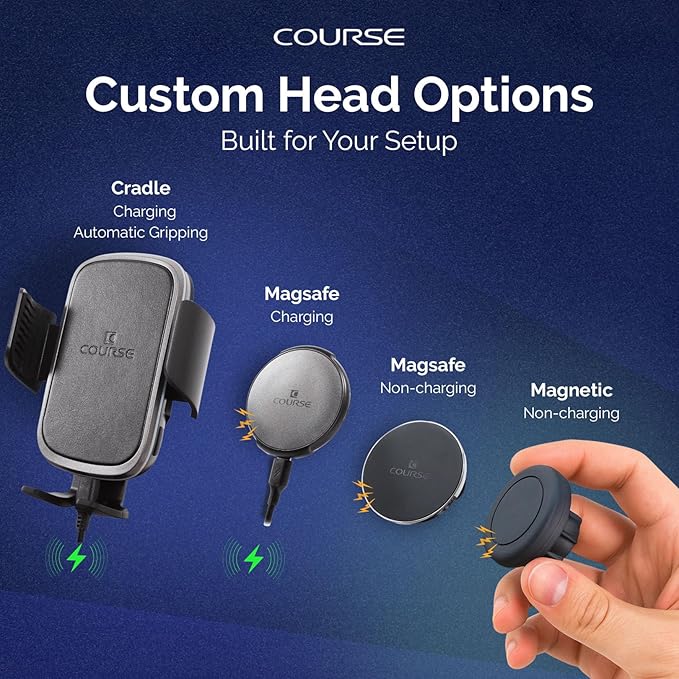 Course Motorsports Direct Fit Phone Mount | MagSafe Compatible | Magnetic Non Charging Head | Car Phone Holder | Compatible with Ford F-250 F-350 F-450 F-550 F-650 Excursion (1999–2007) – Left Side