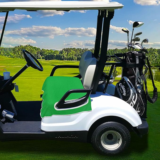 YOKYHOM Golf Cart Seat Covers for 2/4-Seater, Microfiber Seat Towel Blanket, Keeps Seats Cool, Clean & Comfortable, Fits EZGO, Club Car, Yamaha, 51"x31"