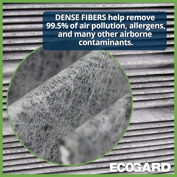 ECOGARD XC36154C Premium Cabin Air Filter with Activated Carbon Fits 2022-2025 Chevrolet Captiva, 2011-2015 Cruze, 2013-2022 Trax, 2013-2022 Buick Encore, 2013-2015 Chevrolet Malibu (Pack of 6)