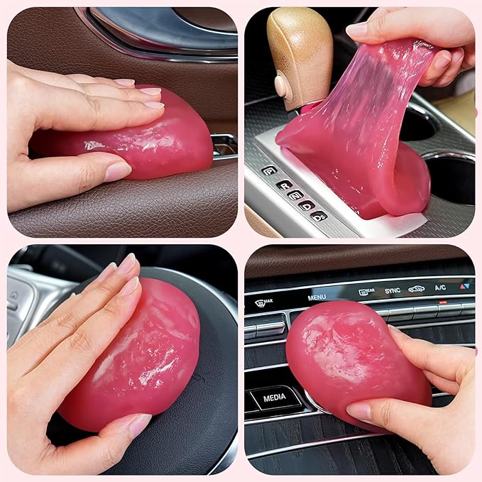 Car Cleaning Gel for Car Cleaning Putty Car Putty Car Interior Cleaner Auto Detail Tools Car Cleaning Slime Car Accessories White Elephant Gifts for Men Women Adults Stocking Stuffers 2 Pack