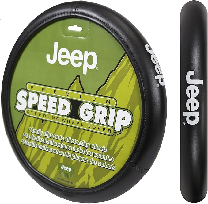 U.A.A. INC. - 006478R01 Car Truck SUV Black Grip Steering Wheel Cover - Speed for Jeep Speed Grip