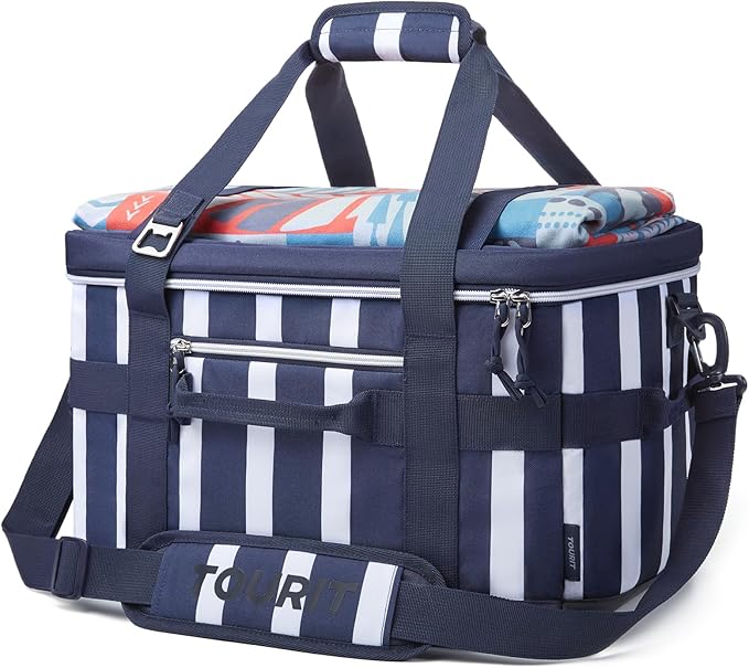 TOURIT Soft Sided Cooler Bag Insulated 48/60 Cans, Large Collapsible & Leakproof Ice Chest for Picnic, Beach, Camping, Travel