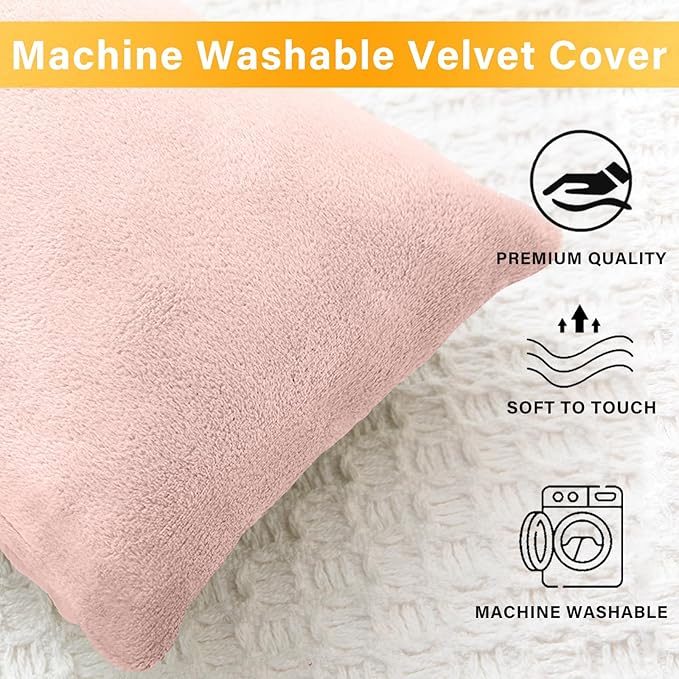 2 Pack Small Pillow, Memory Foam Mini Pillow 11 X 7 Inches for Travel, Sleeping, Nap and Neck, Knee, Lumbar Support, Tiny Cushion for Pet, Dogs (Light Pink)