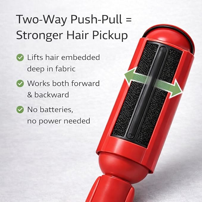 Pet Hair Remover Roller- Pet Hair Removal Tool with Strong Grip for Effortless Cleaning- Pet Hair Roller Lifts Fur from Clothes, Furniture & Car- Keep Your Home Fur-Free with Easy Cat Hair Lint Roller