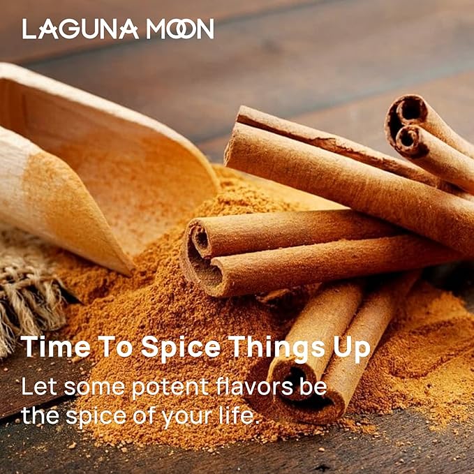 Lagunamoon Fall Essential Oils Set - Spice Fragrance Oils Autumn Gift Set for Diffusers, Home Care, Candle Making Scents, Aromatherapy - Cinnamon, Clove, Citronella, Ginger and Spiced Berries (10mL)