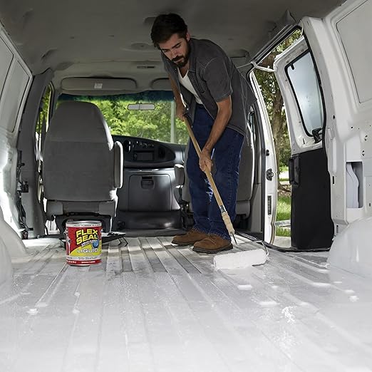 Flex Seal Liquid, Rubber Coating Sealant, Waterproof, Flexible, Breathable, and UV Resistant, Roof Repair, Basements, RV, Campers, Trailers, Marine, EPDM, Masonry, White, 1 Gallon