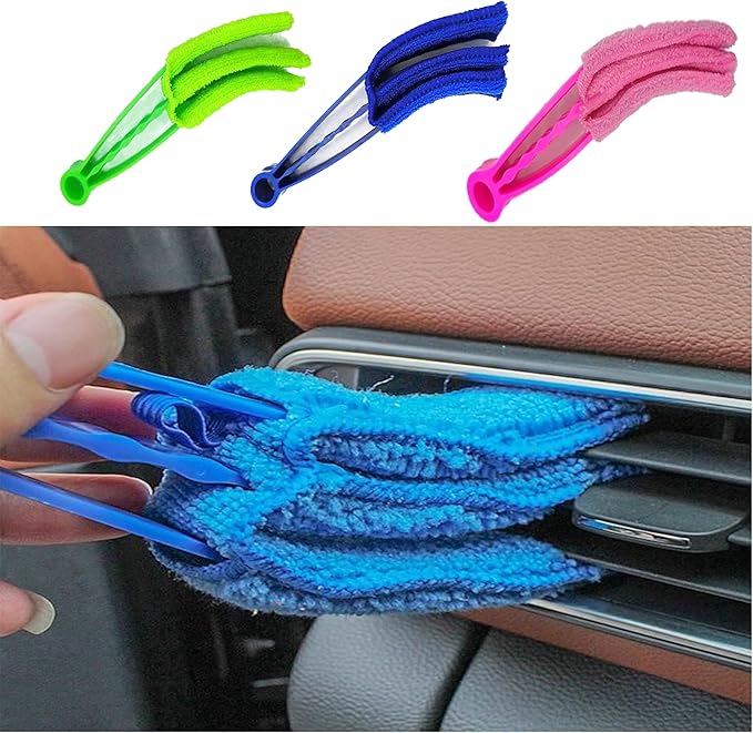 Car Detailing Kit-Car Wash Kit-Detailing Brush Set- Cleaning Kits with Windshield Cleaner and Wash Sponge--Car Interior Cleaning Kit-Car Cleaning Supplies for Windows, Dashboard, Air Vents (blue)