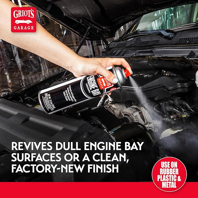 Griot's Garage Engine Bay Dressing, Detailing Spray, Surface Enhancer and Protector, 20244, 12.5oz