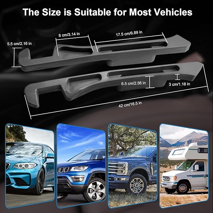 2PCS Car Seat Gap Filler Organizer, Car Side Seat Gap Filler with Phone Holder, Gap Stopper Fill Gap Between Seat and Console to Stop Things from Dropping Fit Cars SUVs Trucks（Black）