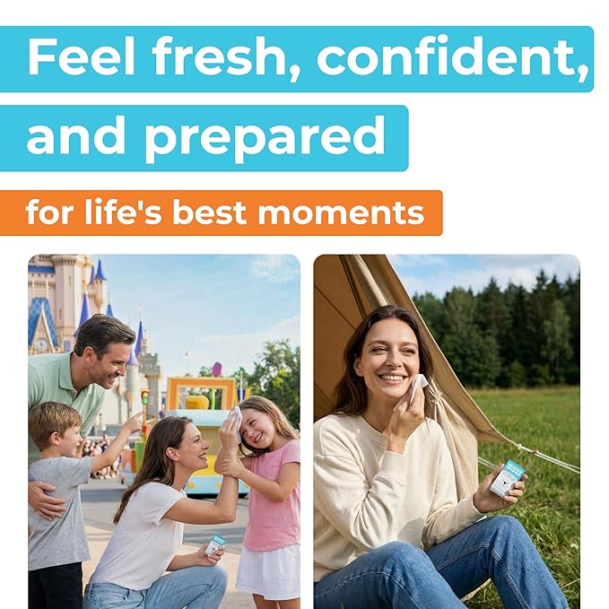 Impossibly Compact Travel Flushable Wipes - 99.5% Water and Aloe - Safe for Sensitive Skin & Hypoallergenic - Travel Essentials for Adults, Kids & Babycare, Unscented, 48 Pack 288 Wipes