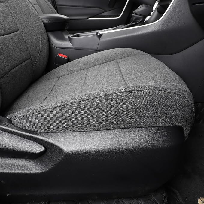 coverdream 2026 Rav4 Seat Covers Custom Fit for 2026 Toyota Rav4 Hybrid (SE,XSE) & PHEV GR Sport SUV,Full Set Polyester Car Seat Protector Grey
