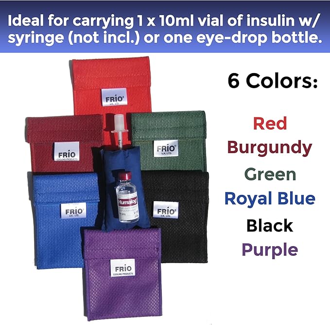 FRIO Cooling Wallet - Insulin Cooler for 45+ Hours of Stress Free On The Go - Blue - Mini