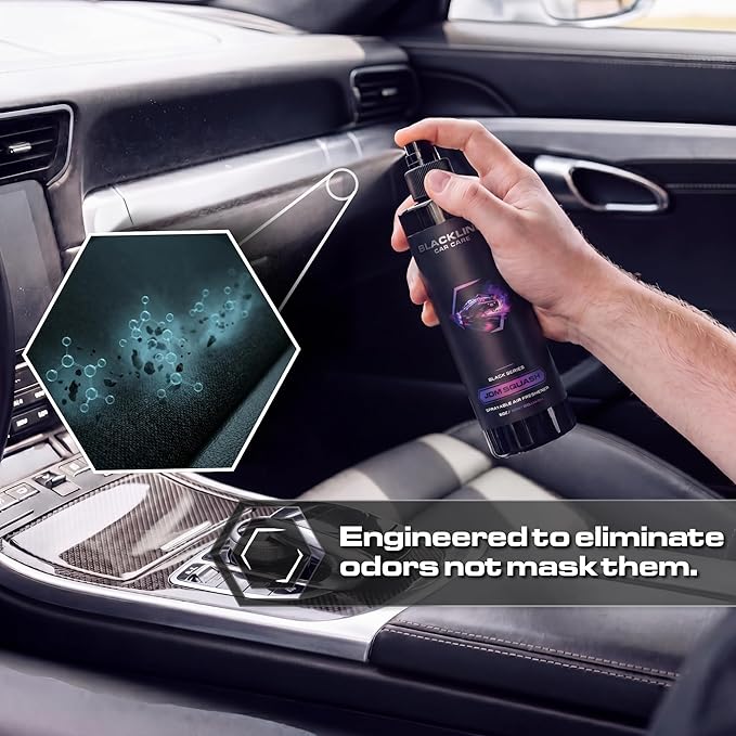 Blackline Car Care - JDM Squash Car Air Freshener, Long-Lasting, Oder Eliminator, for Cars, Trucks, SUV, or Home Use - 8 fl OZ - Air Freshener - JDM Squash Spray